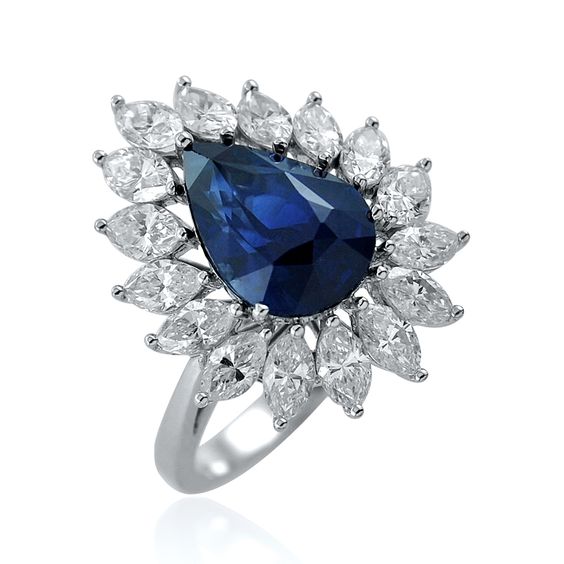 TEST Aquamarine Octagon & 0.13Ct Baguette Diamond Step Ring In 18K White Gold