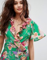 Reclaimed Vintage Inspired Wrap Front Dress 1